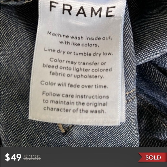 Frame Women's Le Garcon Low Rise Jeans Size 24 - Picture 5 of 7